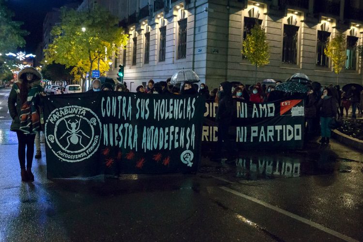 Cientos de personas han secundado este 25 N la manifestación convocada por el Bloque Crítico Feminista