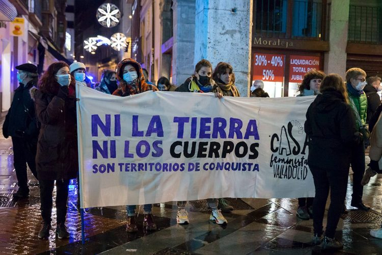 Cientos de personas han secundado este 25 N la manifestación convocada por el Bloque Crítico Feminista