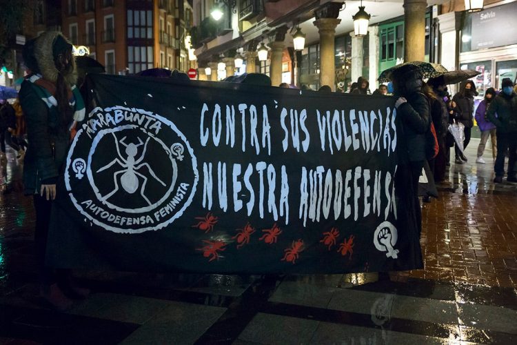 Cientos de personas han secundado este 25 N la manifestación convocada por el Bloque Crítico Feminista