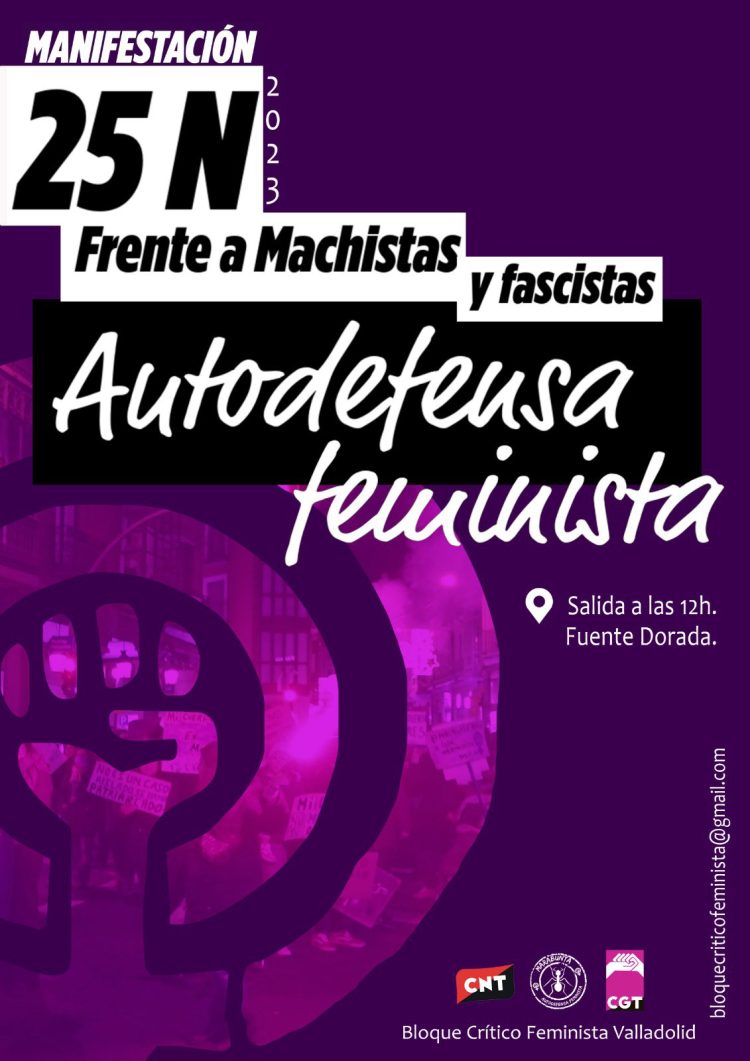 25N: Frente a machistas y fascistas, autodefensa feminista