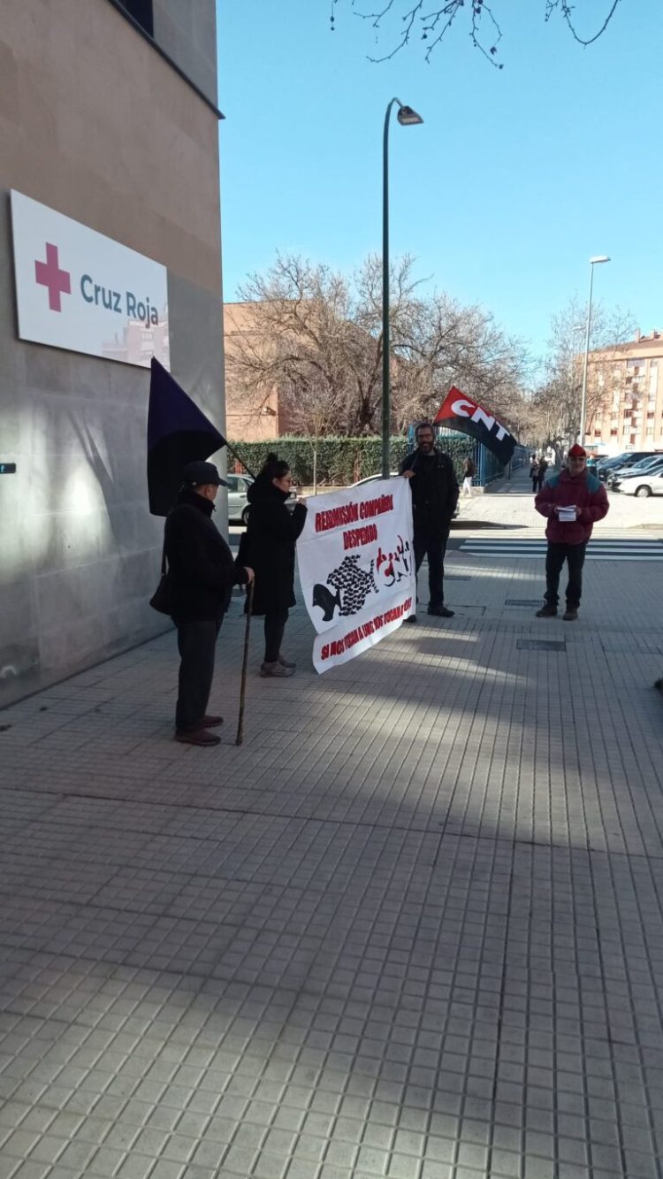 Éxito rotundo ayer en la jornada de lucha estatal de CNT por el caso de acoso en Cruz Roja Valladolid