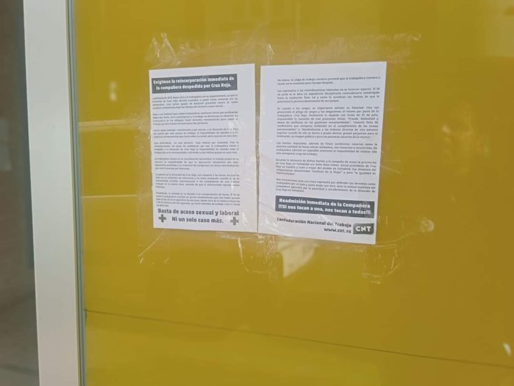 Éxito rotundo ayer en la jornada de lucha estatal de CNT por el caso de acoso en Cruz Roja Valladolid