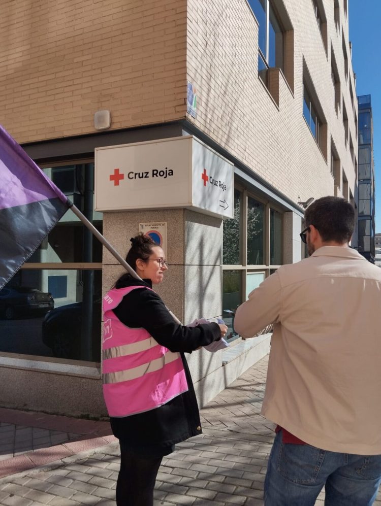 Éxito rotundo ayer en la jornada de lucha estatal de CNT por el caso de acoso en Cruz Roja Valladolid