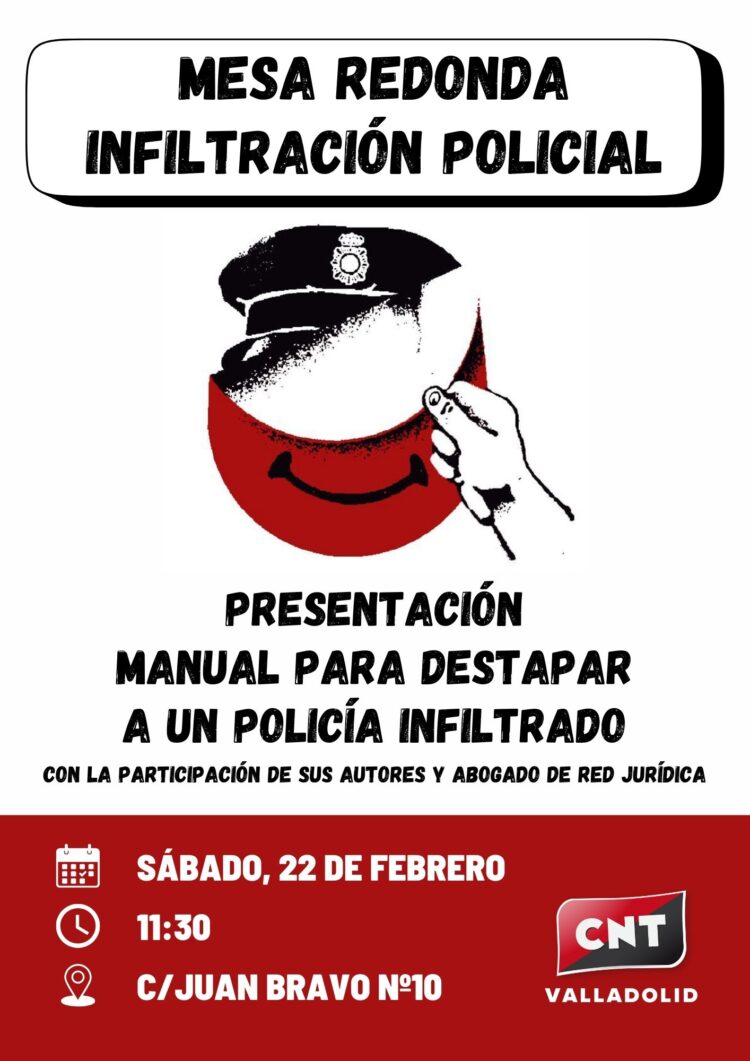 «Cómo destapar a un policía infiltrado»: mesa redonda en Valladolid