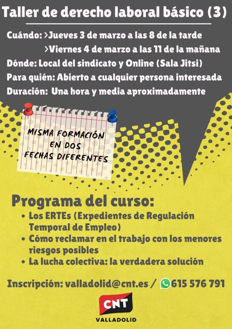 Taller de derecho laboral básico (III)