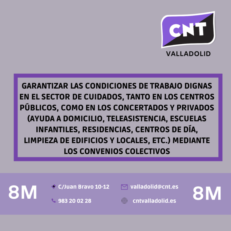 Tabla reivindicativa de CNT para el avance en igualdad y derechos