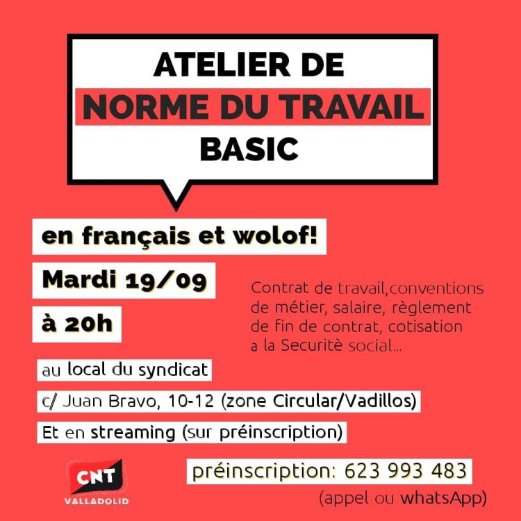 Atelier de norme du travail basic