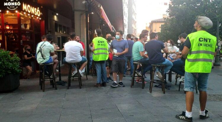 Piquete frente al bar Monsó 1