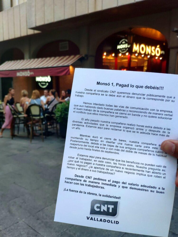 Piquete frente al bar Monsó 1