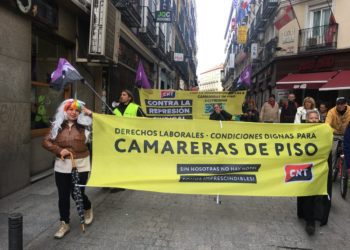 Las compañeras de CNT Exeo, con la Carrera Contra el Paro de Traspinedo