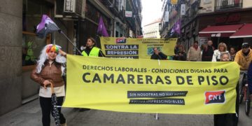 Las compañeras de CNT Exeo, con la Carrera Contra el Paro de Traspinedo