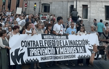 Manifestación: Los incendios no son catástrofe natural, sino política
