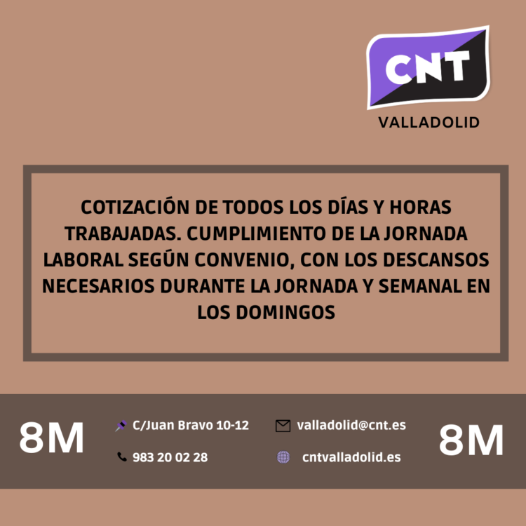 Tabla reivindicativa de CNT para el avance en igualdad y derechos