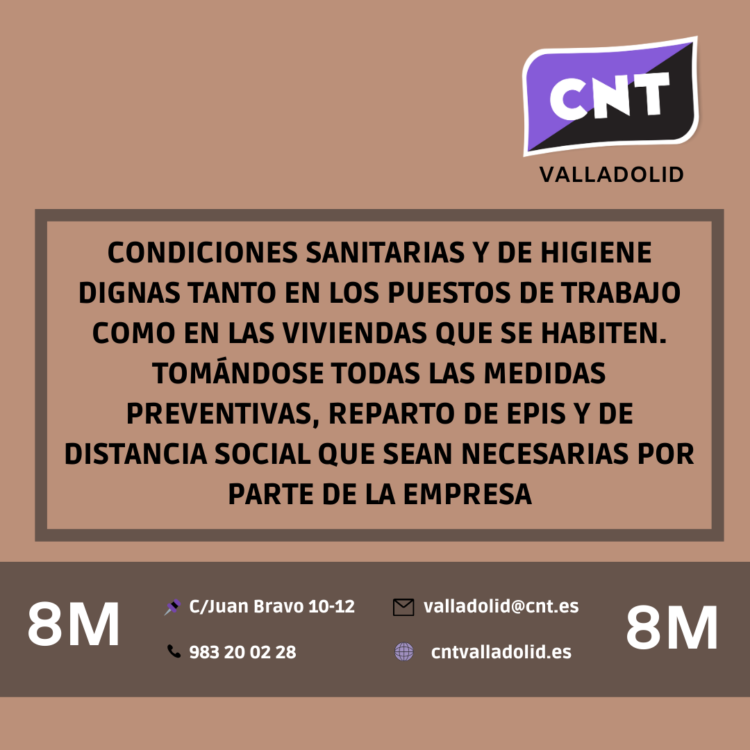 Tabla reivindicativa de CNT para el avance en igualdad y derechos