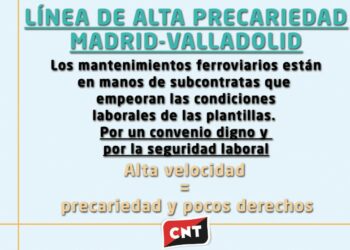 CNT sigue luchando por la seguridad en el transporte ferroviario