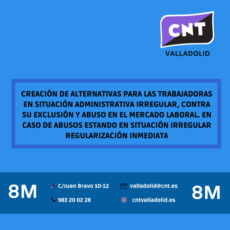 Tabla reivindicativa de CNT para el avance en igualdad y derechos