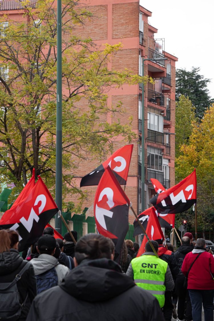 CNT se manifiesta en las Delicias en favor las limpiadoras en huelga de SOLDELIM 2016