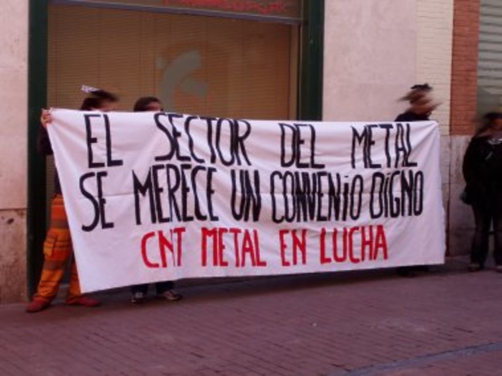 Pancarta de la concentración