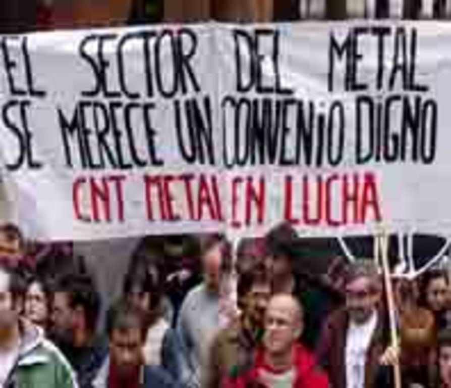 Pancarta de CNT-Metal 