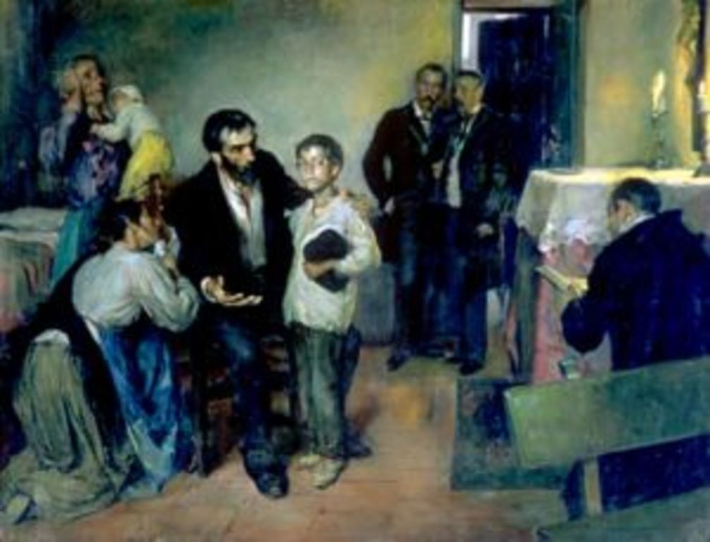 La familia del anarquista el día de la ejecución. Fernando Álvarez de Sotomayor