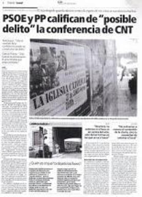 Los periódicos locales respaldaron la campaña contra la CNT